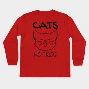 Cats Not Kids Kids Long Sleeve T-Shirt